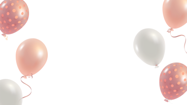 Kız balonları şeffaf arkaplanda sınır çerçevesi png