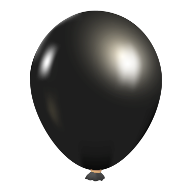 Siyah parlak balon şeffaf png