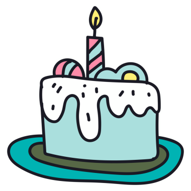 Mum etiketli el çizimi pasta şeffaf png