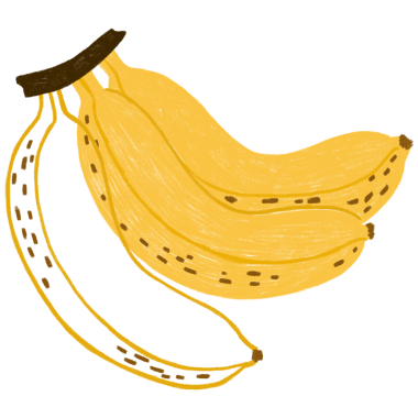 El çizimi muz tasarımı kaynağı şeffaf png