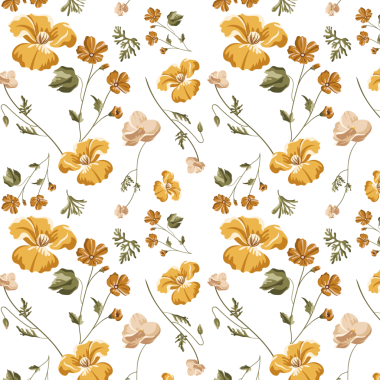 Sarı çiçekler illüstrasyon tasarım ögesi