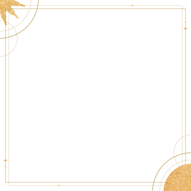 Altın güneş ve ay çerçeve tasarımı elementi