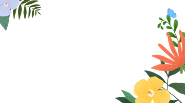 Renkli çiçekler png çerçeve tasarımı