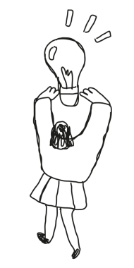 Ampul tutan kadın png karikatür simgesi