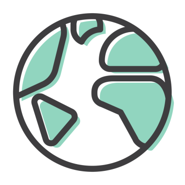 Basit satırda küresel png çevre yeşil simgesi