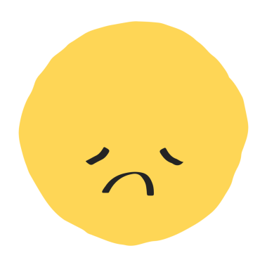 PNG hayal kırıklığına uğramış yüz çıkartması şirin karalama simgesi