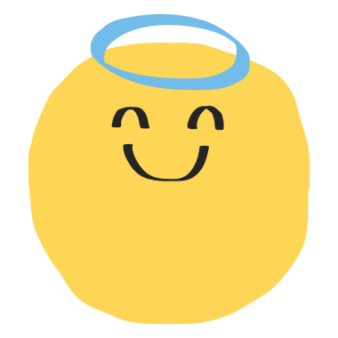 PNG melek yüzü çıkartması şirin karalama simgesi