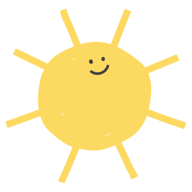 Güneş png şirin hava günlüğü çıkartması çocuklar için gülen yüzlü