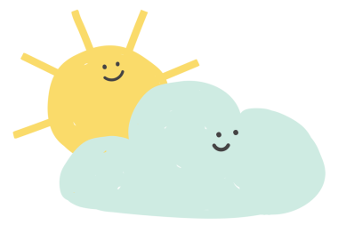 Mutlu güneş ve çocuklar için karalama günlüğü çıkartması