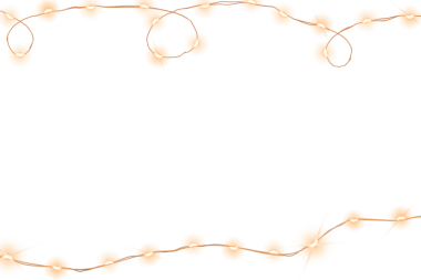 Şeffaf arkaplan ile sicim ışığı png kenarı