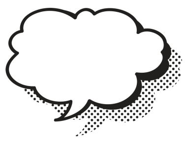 PNG konuşma balonu çıkartması, çizgi film yarım ton stili