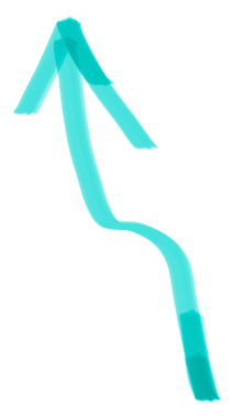 Png doodle yeşil tonda ok etiketini vurgula