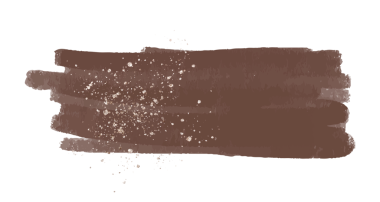 Png mürekkep fırça darbesi elementi kahverengi ve simli