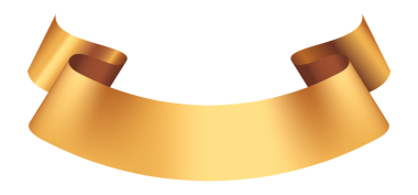 PNG Kurdele tırnağı, şeffaf arkaplanda altın pankart