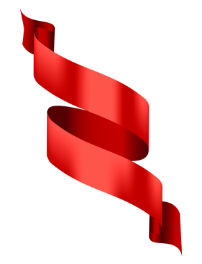 Kurdele PNG resmi, kırmızı dekoratif bayrak