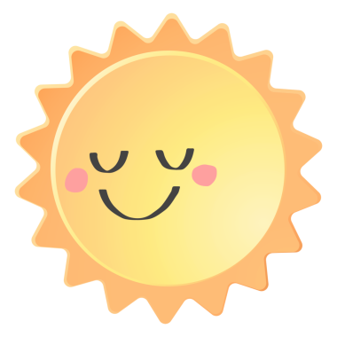 Güneş png gülümseme çıkartması kolajı, 3D şeffaf clipart