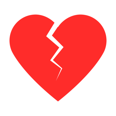 Kalbi kırık PNG etiketi, kırmızı tasarım simgesi