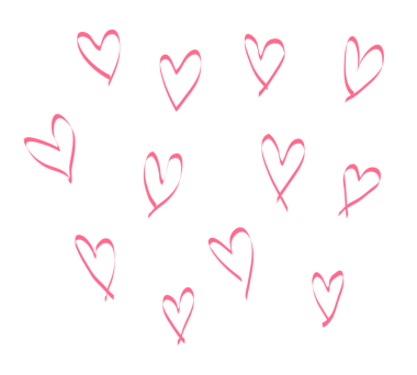 Pembe kalpler png doodle sticker, şirin element