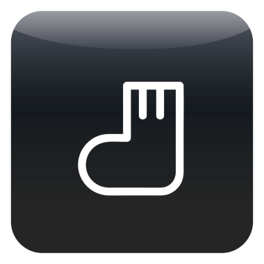 PNG Noel çorap simgesi çıkartması, şeffaf arkaplan