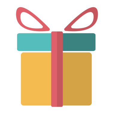 Hediye kutusu simgesi png, şeffaf arkaplan üzerinde sevimli illüstrasyon 