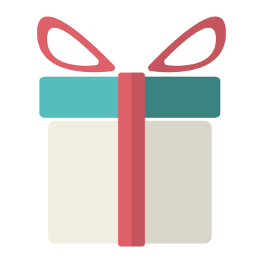 Hediye kutusu simgesi png, şeffaf arkaplan üzerinde sevimli illüstrasyon 