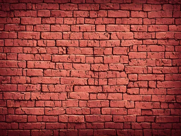 Background Old Red Brick Wall White Paint — Fotografia de Stock