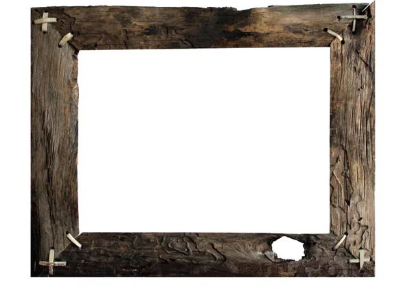 Old Style Wooden Golden Painting Frame Stock Picture