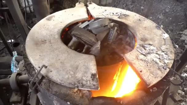 Hæld Smeltet Aluminium Forme – Stock-video