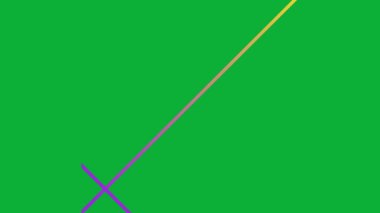 yeşil arkaplanda geometrik şekilleri hareket ettiriyor