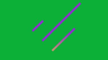 yeşil arkaplanda geometrik şekilleri hareket ettiriyor