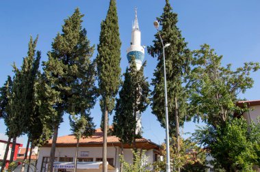 Camiinin cam ağaçları arasında.