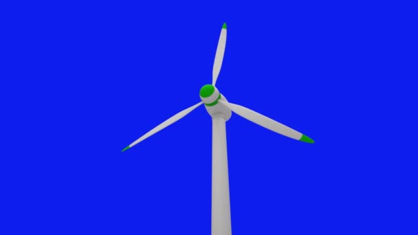 Energía Eólica Fondo Azul — Vídeos de Stock