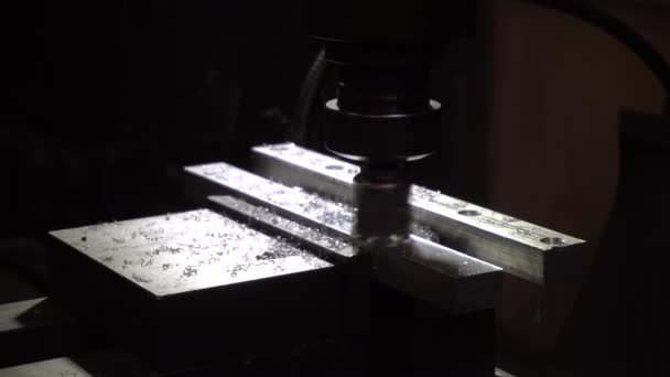 Broca Elétrica Ferro Trabalho Alisamento Fábrica Metal — Vídeo de Stock