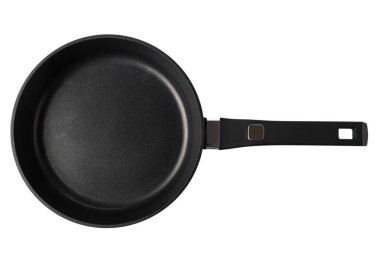 Beyaz arkaplanda yemek pişirme tavası