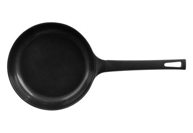 Beyaz arkaplanda yemek pişirme tavası