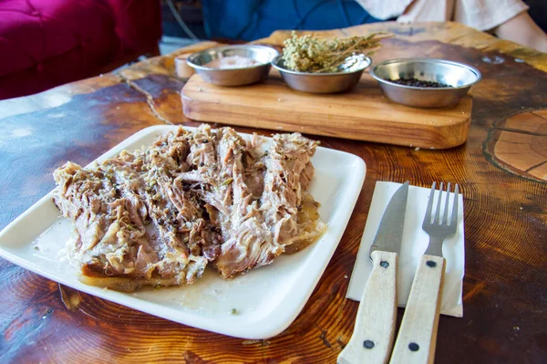 Özel marine edilmiş ızgara biftek.