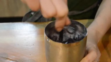 Kahve ve buz karışımı.