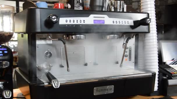 Barista Cleaning Steam Wand — Stock video