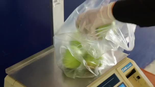 Frisches Gemüse Supermarkt — Stockvideo