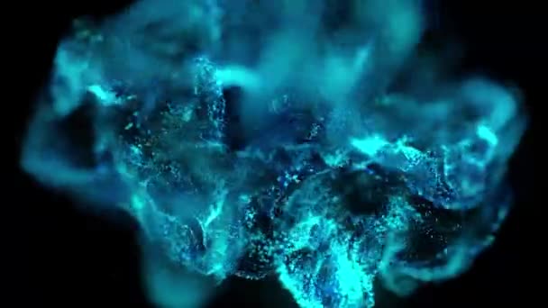 Fluido Abstracto Efecto Pulsante Sobre Las Partículas — Vídeos de Stock