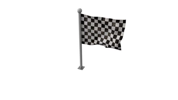 Animated Non Stop State Racing Flag — Stock Video