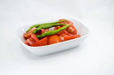 ready to serve with tomato, pepper and lemon sauce