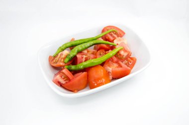 ready to serve with tomato, pepper and lemon sauce