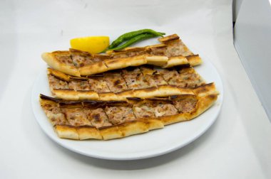 Turkish pizza and wraps with salad