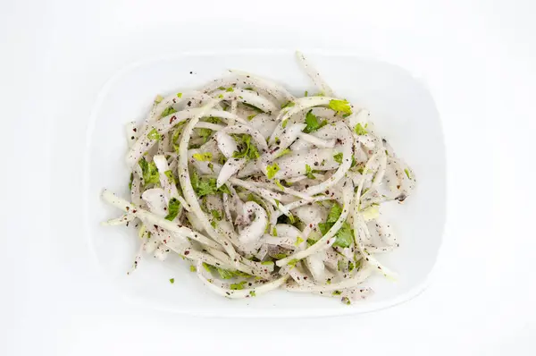 Salad with onions, parsley, lemon and sumac