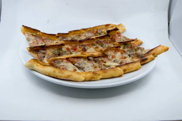 Turkish pizza and wraps with salad