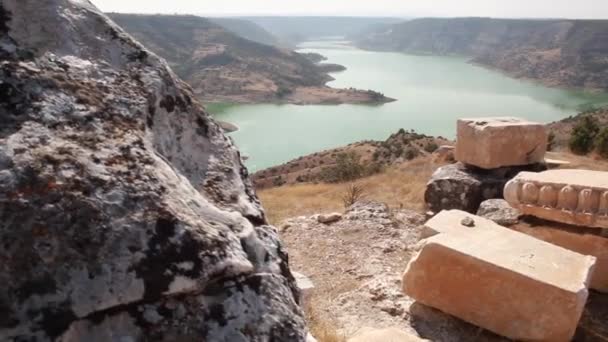 Ruins Temple Apollo Lake — Stok video