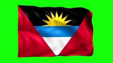 yeşil ekran animasyon antigua bayrağı