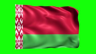 Yeşil Ekran Canlandırılmış Belarus bayrağı