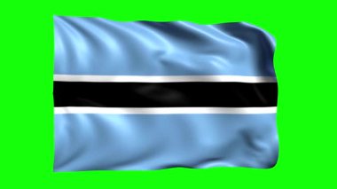yeşil ekran animasyon botsvana bayrağı